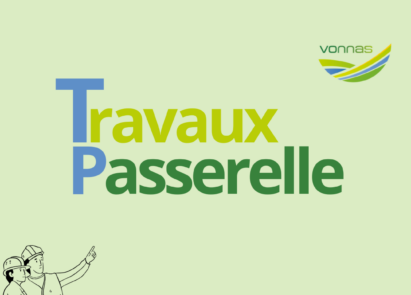 Construction de la future passerelle