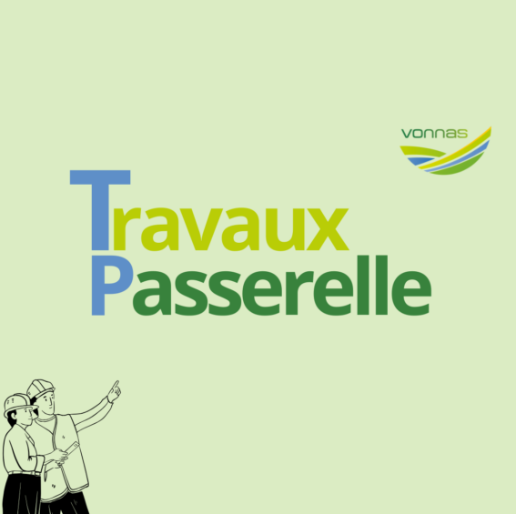 Construction de la future passerelle