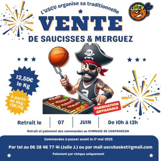 Vente de saucisses et de merguez – USCV