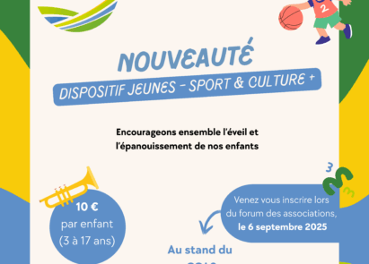Nouveauté : dispositif jeunes – sport et culture +