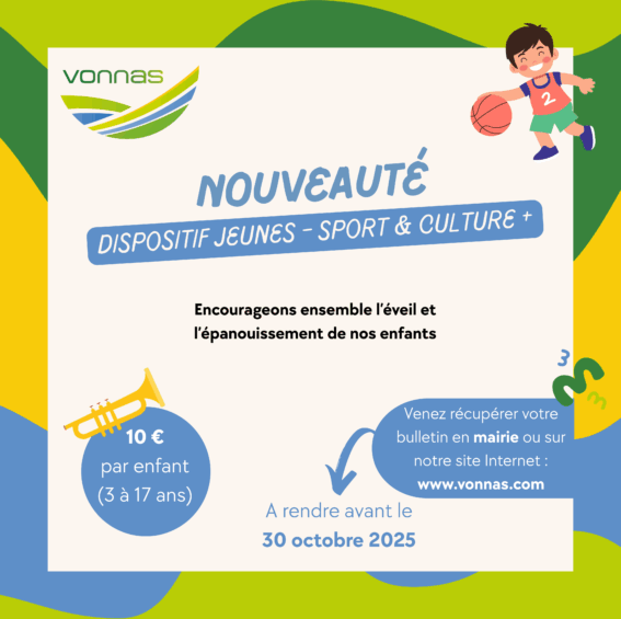 Nouveauté : dispositif jeunes – sport et culture +