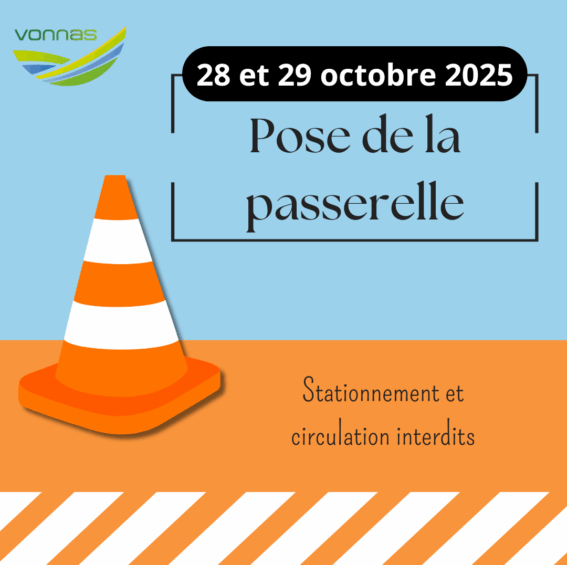 Pose de la passerelle