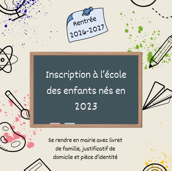Inscription rentrée 2026-2027