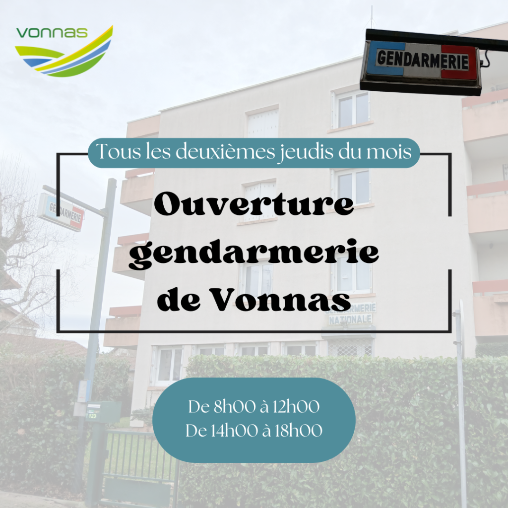 Affiche officialisation accueil gendarmerie, 20 mars 2025