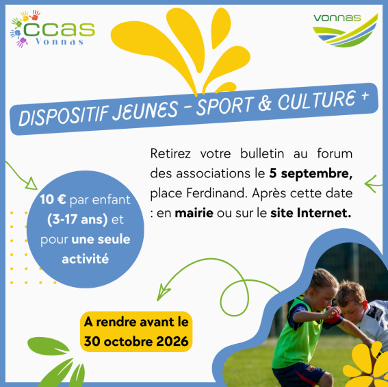 Dispositif jeunes sport et culture +