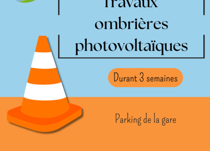 Travaux ombrières photovoltaïques – Parking de la gare